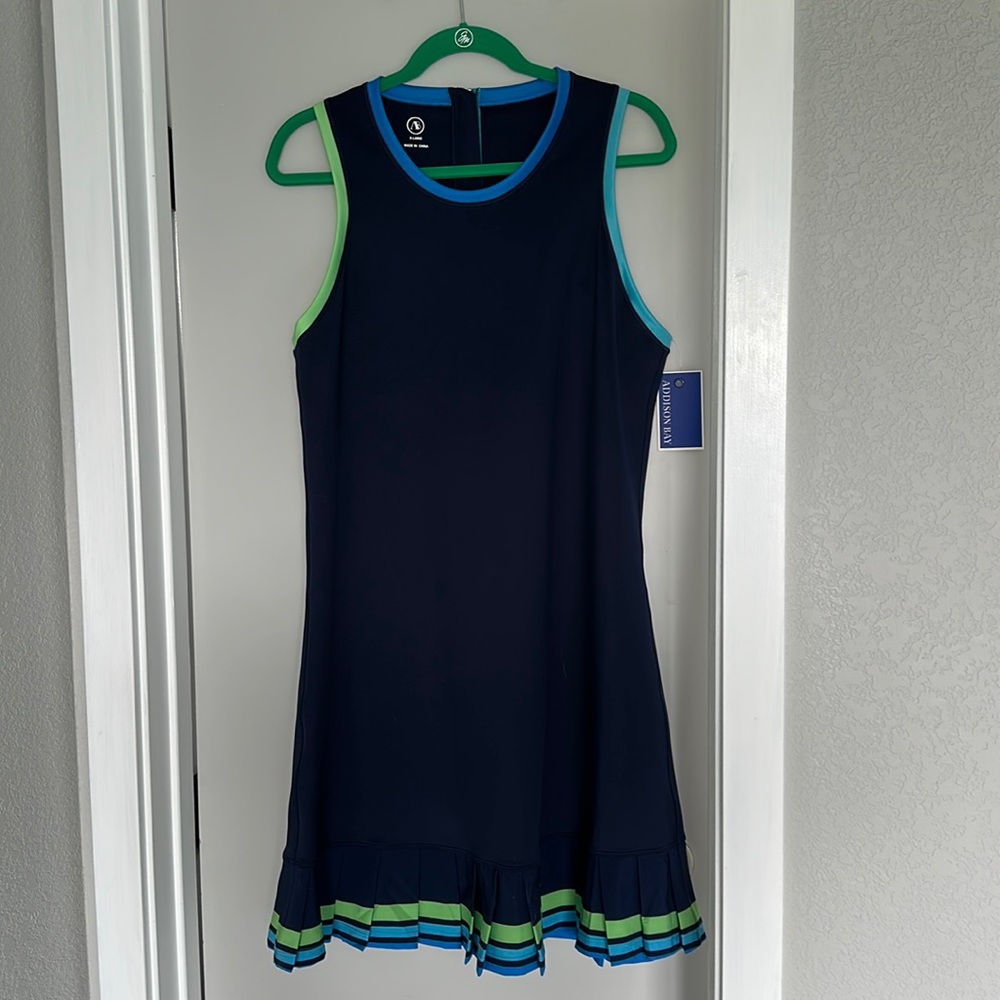 NWT Addison Bay tennis dress, navy knee length, size XL